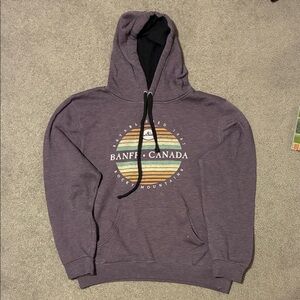 Banff Canada purple hoodie sweater